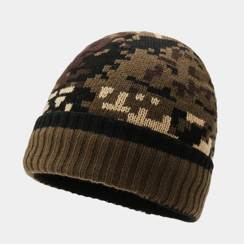 H00061 Pánská pletená čepice Camo And Fleece