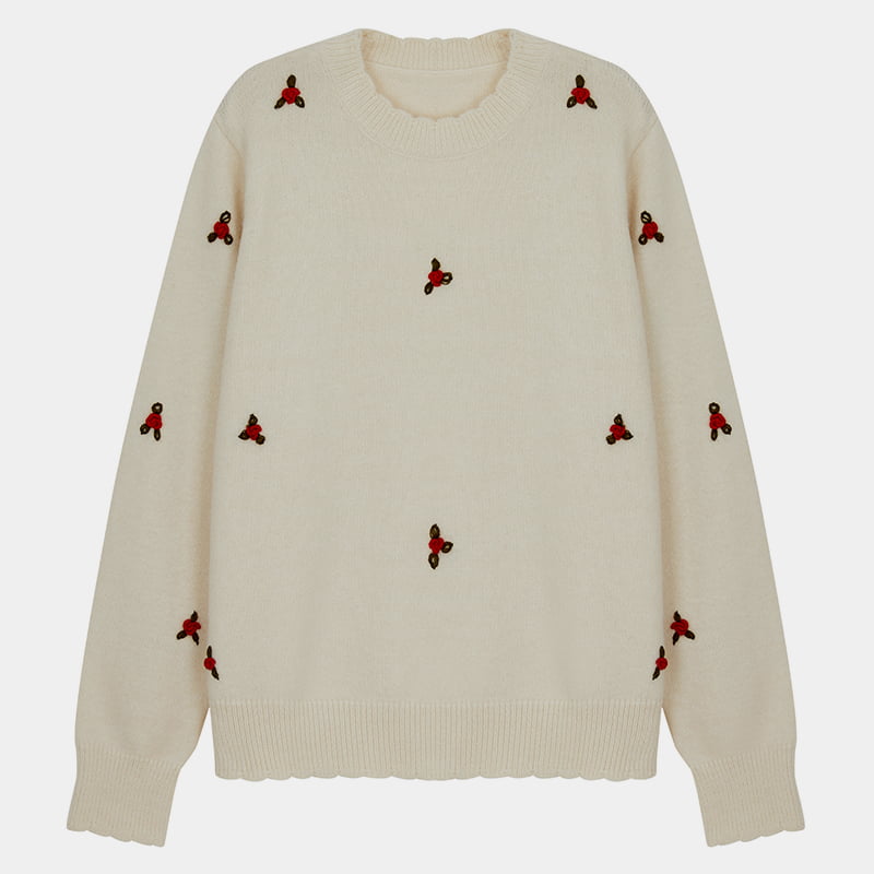 ML2207 Lazy Style Petal Collar Ručně vyráběný květinový pletený svetr